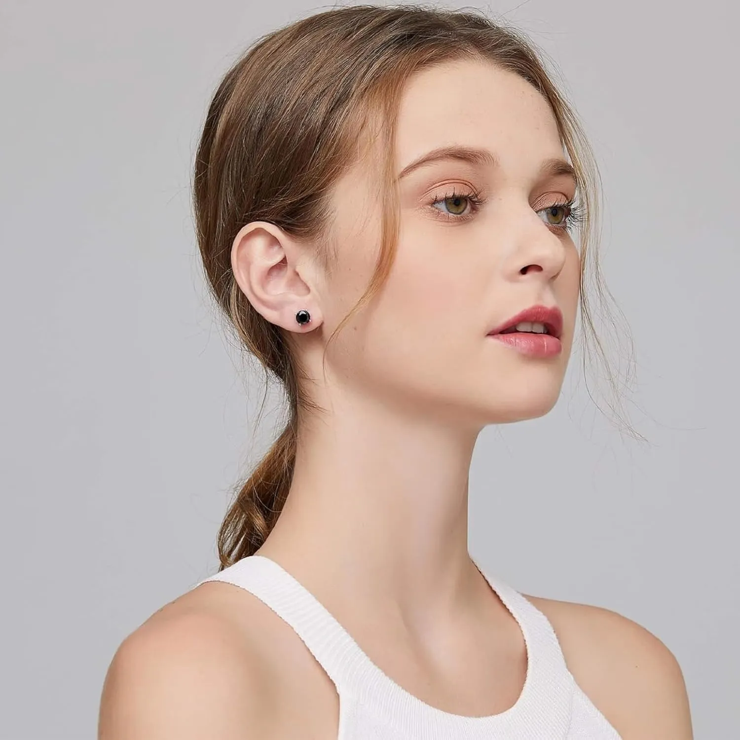 0.25 to 2 Carat Round Cut Black Diamond Stud Earrings | Crafted in 925 Sterling Silver with Screw Back Closure | Hypoallergenic Gift Jewelry | valentine gift for her | Gift For Women | Black Diamond Solitaire Studs Earrings