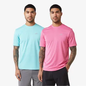 2-Pack Training T-Shirts | Aqua/Pink