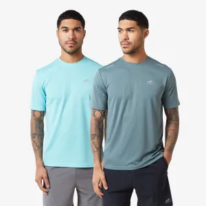 2-Pack Training T-Shirts | Aqua/Teal