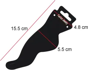 50Pcs Anklet Display Paper Card Set Feet Shape Blank Cardboard Jewelry Holder Hanger Tags Jewelry Display Cards Collection Cardboard for Earrings Necklace Display and Jewelry Packaging, Black