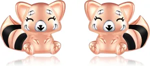 925 Sterling Silver Animal Studs Earrings Cute Red Panda/Highland Cow/Axolotl/Eagle/Zebra/Strawberry Cow/Manatee Studs Jewelry Birthday Gifts for Women