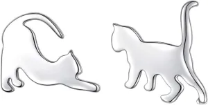 925 Sterling Silver Cute Animal Cat Stud Earrings for Women Birthday Gift Cat Lover Jewelry