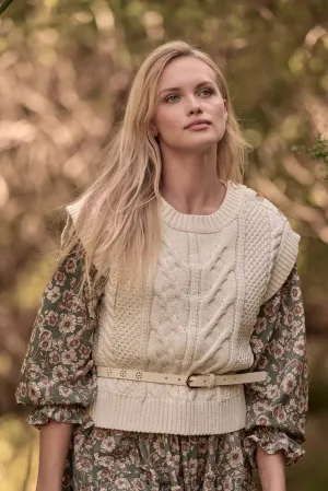 All These Years Cable Knit Sweater Vest