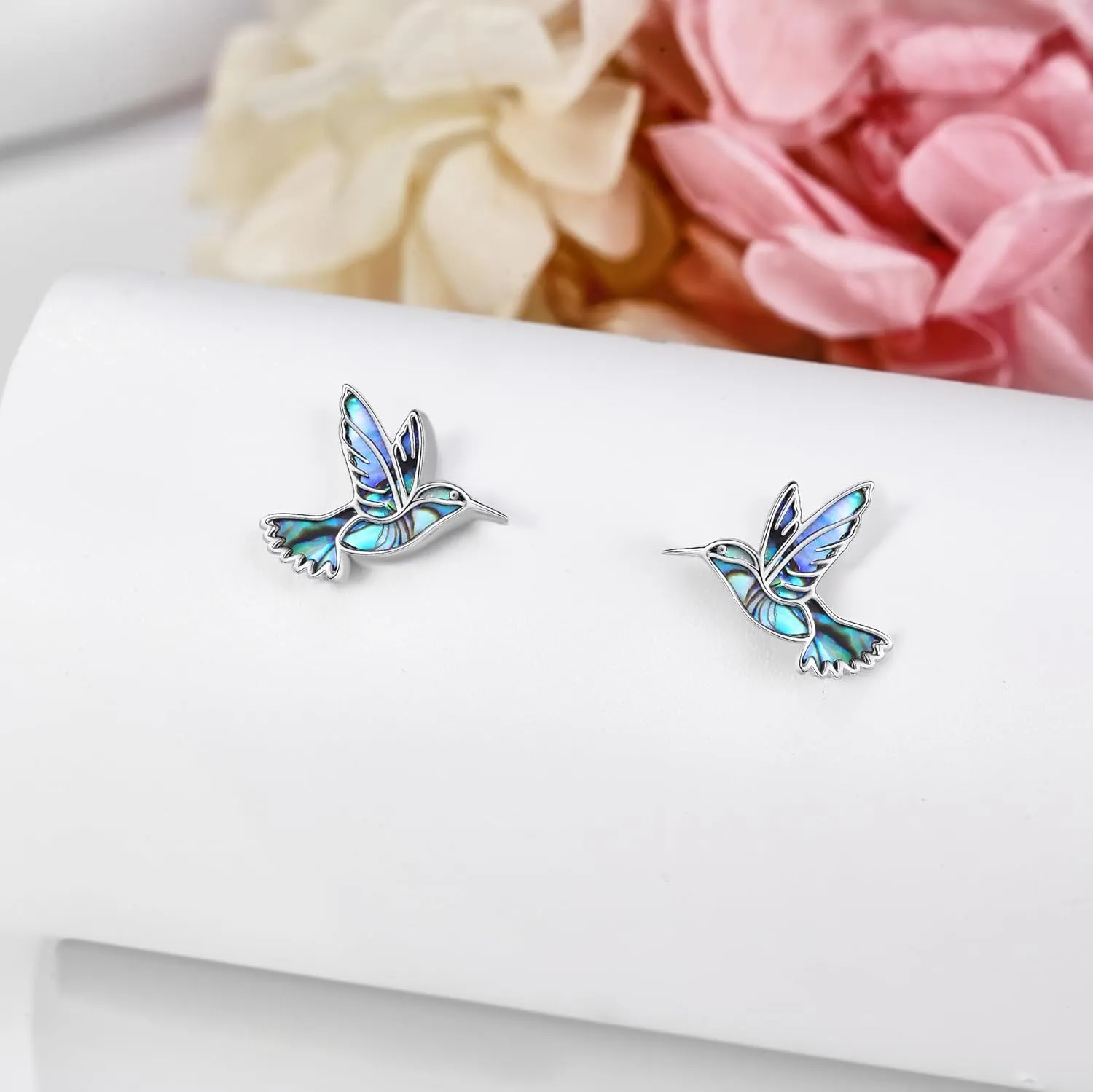 Animal Stud Earrings 925 Sterling Silver Elephant/Unicorn/Chicken/Flamingo/Highland Cow/Hummingbird Earrings Animal Jewelry Gifts for Women