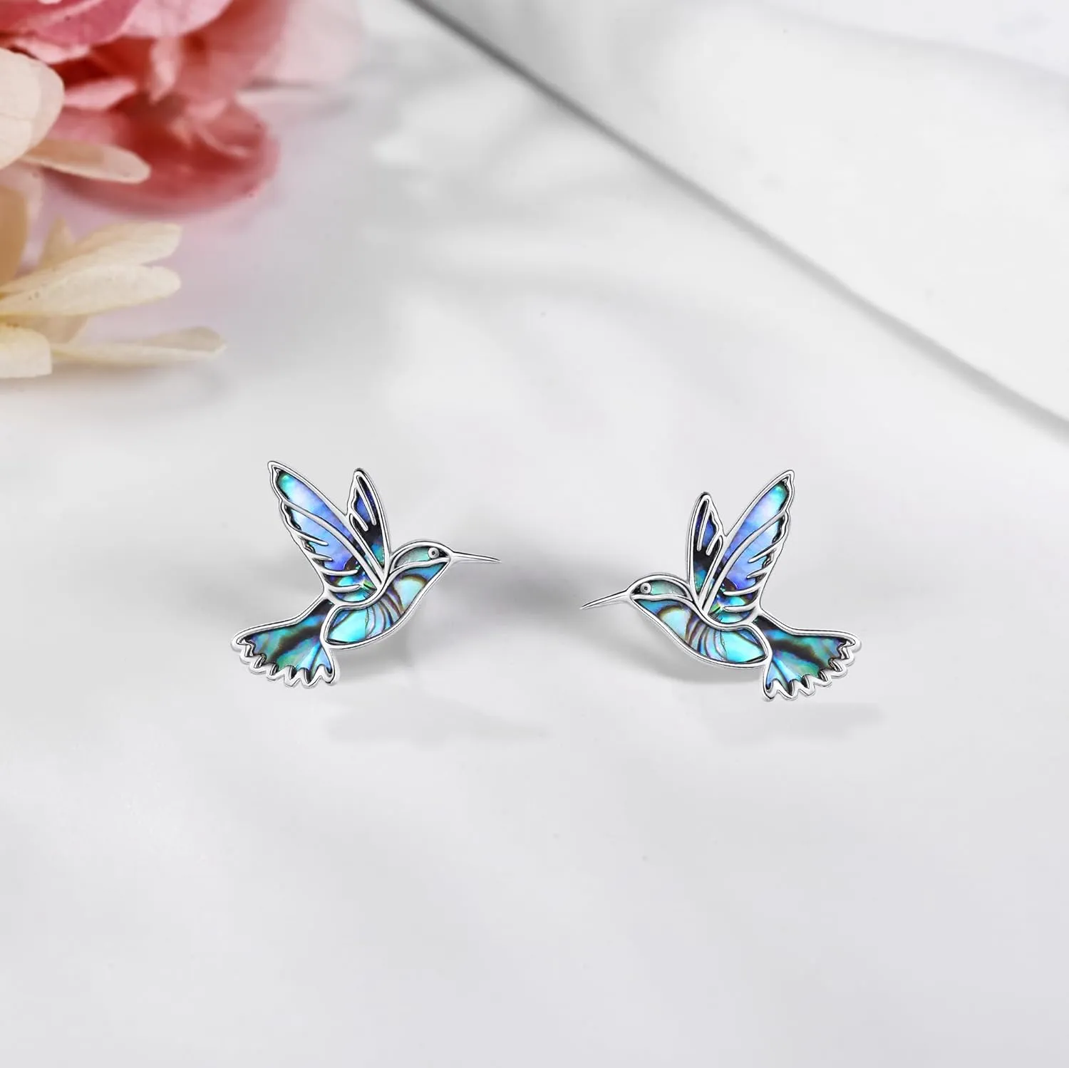 Animal Stud Earrings 925 Sterling Silver Elephant/Unicorn/Chicken/Flamingo/Highland Cow/Hummingbird Earrings Animal Jewelry Gifts for Women