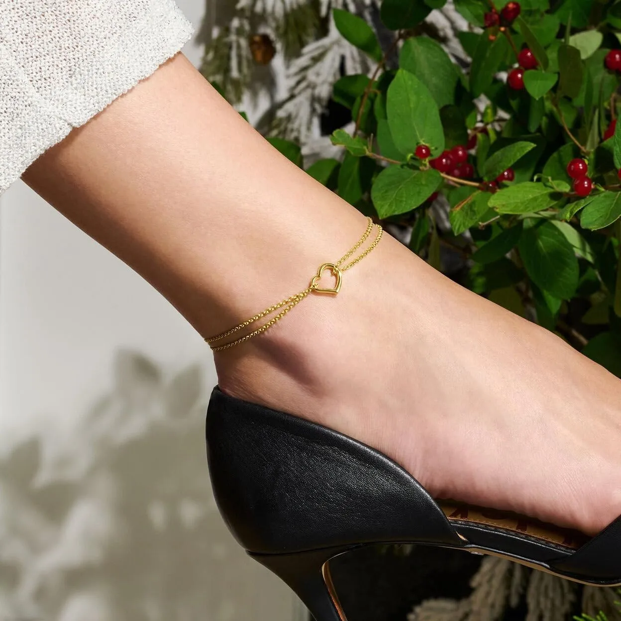 Ankle Bracelets for Women 14k Real Gold Silver Plated Anklets Freshwater Pearl Seashell Mermaid Heart Evil Eye Charms Adjustable Chain Waterproof Hypoallergenic Body Jewelry Cute Trendy Gifts