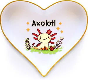 Axolotl Ring Holder Dish Tray, Gifts For Women Teens Girls Kids, Axolotl Lovers Themed Stuff Accessories Things Decor Merch, Home Room Ring Earrings Necklace Organizer Holder!