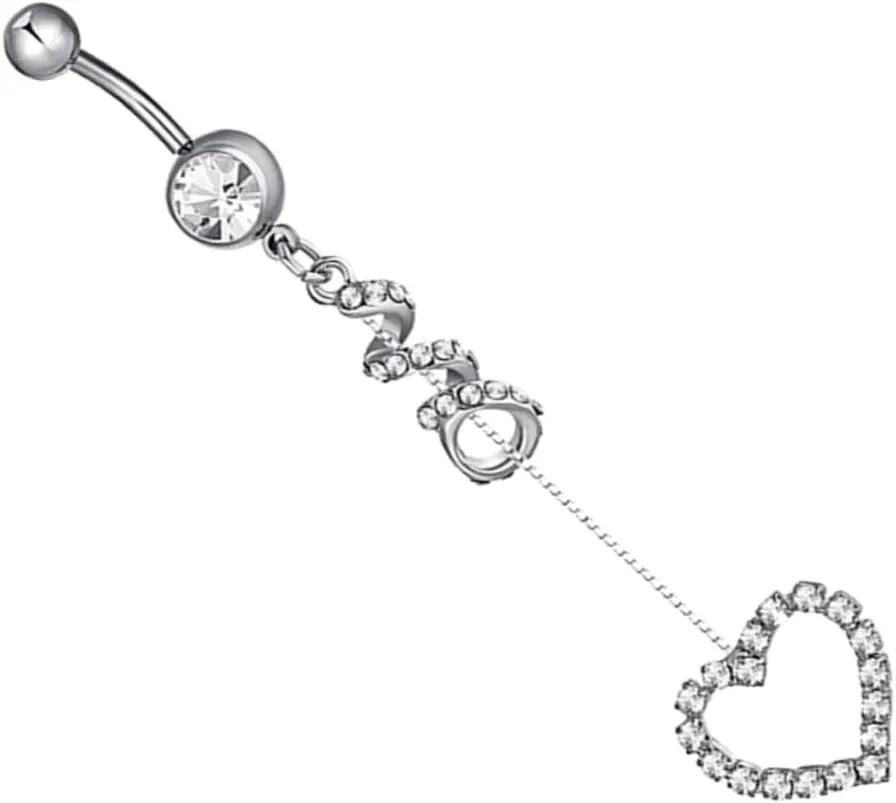 BESTYASH Chic and Creative Short Belly Button Ring Fashion Human Body Piercing Jewelry for Party
