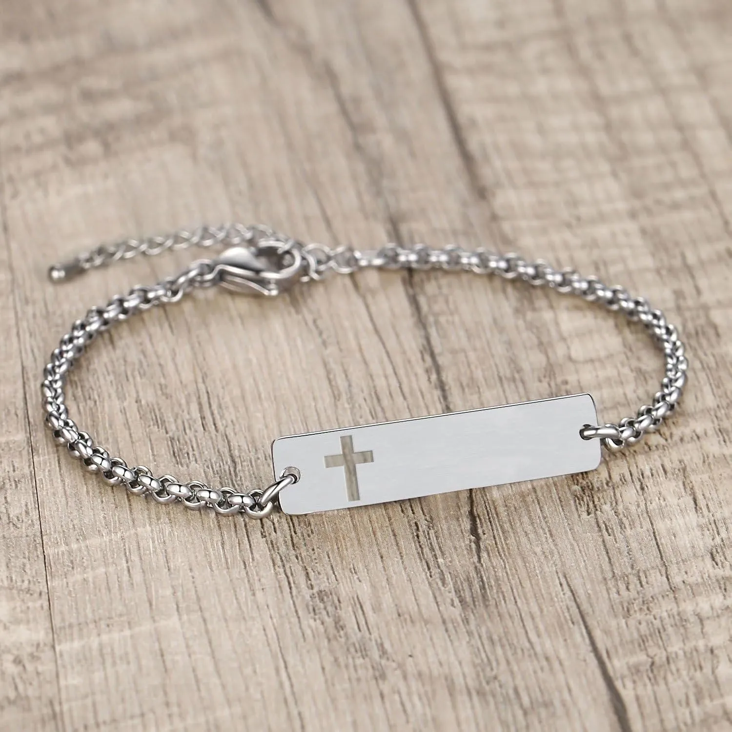 Bible Verse Bracelet-Stainless Steel Scripture Quotes Inspirational Bracelet Faith Christian Bracelet for Women, Christmas gift for women