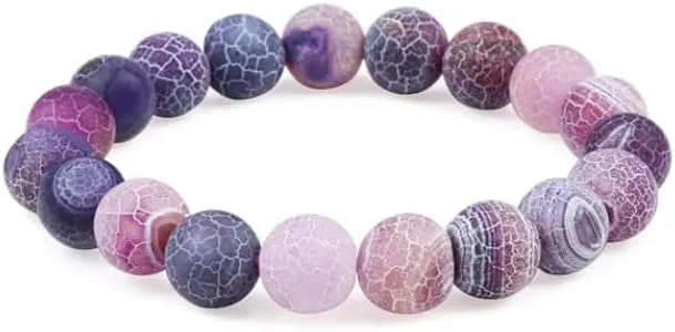 Buddha Rosary Bracelet 10mm Natural Stone Weathered Beaded Bracelet Men Women Elastic Bracelets Bangles Prayer Yoga