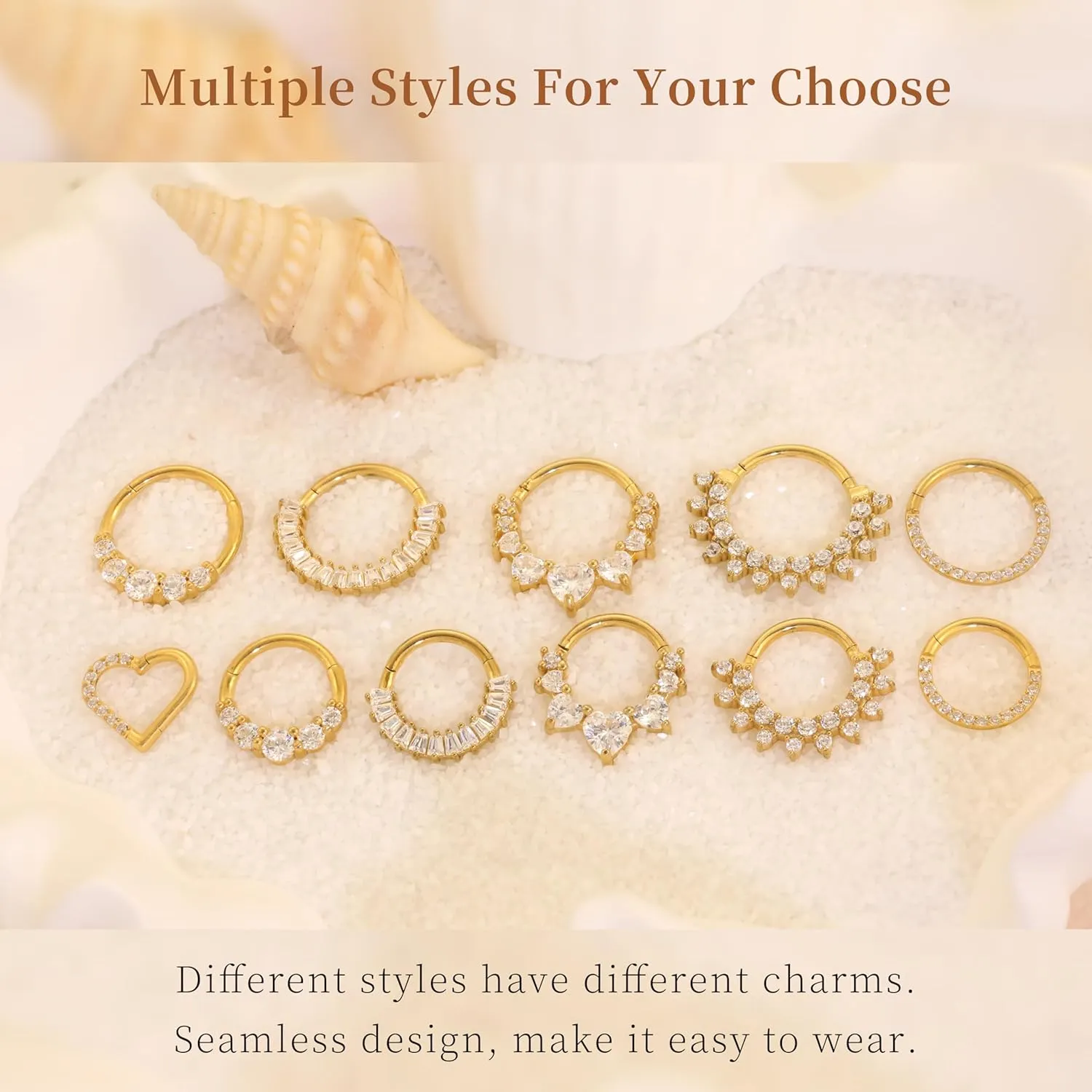 Cartilage Daith Earrings For Women Small Gold Hoop Hypoallergenic Helix Piercing Huggie Titanium 14k Surgical Steel Diamond Implant Cubic Zirconia Jewelry