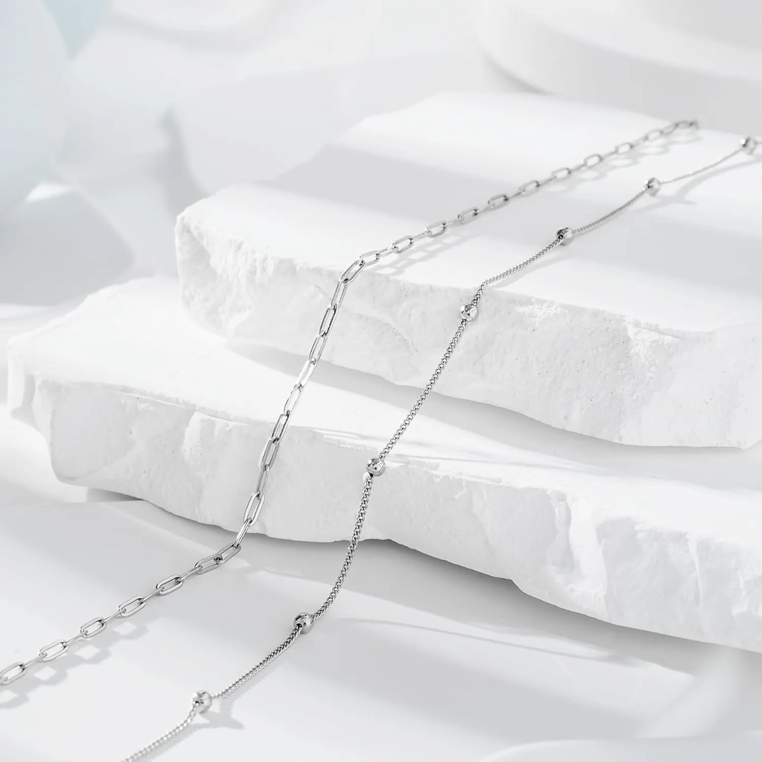 CHIC & ARTSY Anklet 925 Sterling Silver Chain Anklet Bracelet Sexy Beach Ankle Bracelet for Women Anklets Adjustable