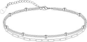 CHIC & ARTSY Anklet 925 Sterling Silver Chain Anklet Bracelet Sexy Beach Ankle Bracelet for Women Anklets Adjustable