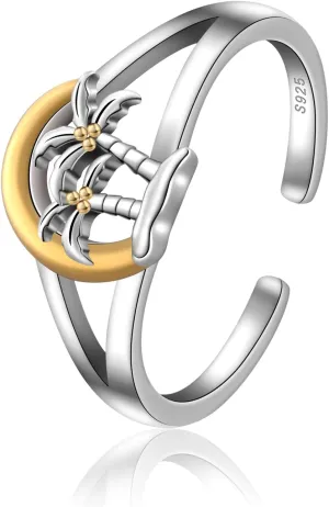 CHIC & ARTSY Women Toe Ring 925 Sterling Silver Dainty Open Toe Ring Adjustable Single Toe Ring for Women Beach Jewelry
