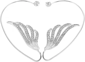 Chic and Sturdy Wings Ear Cuffs Sparkling Rhinestone Earrings Stylish Ear Wrap for Women Suitable for Events