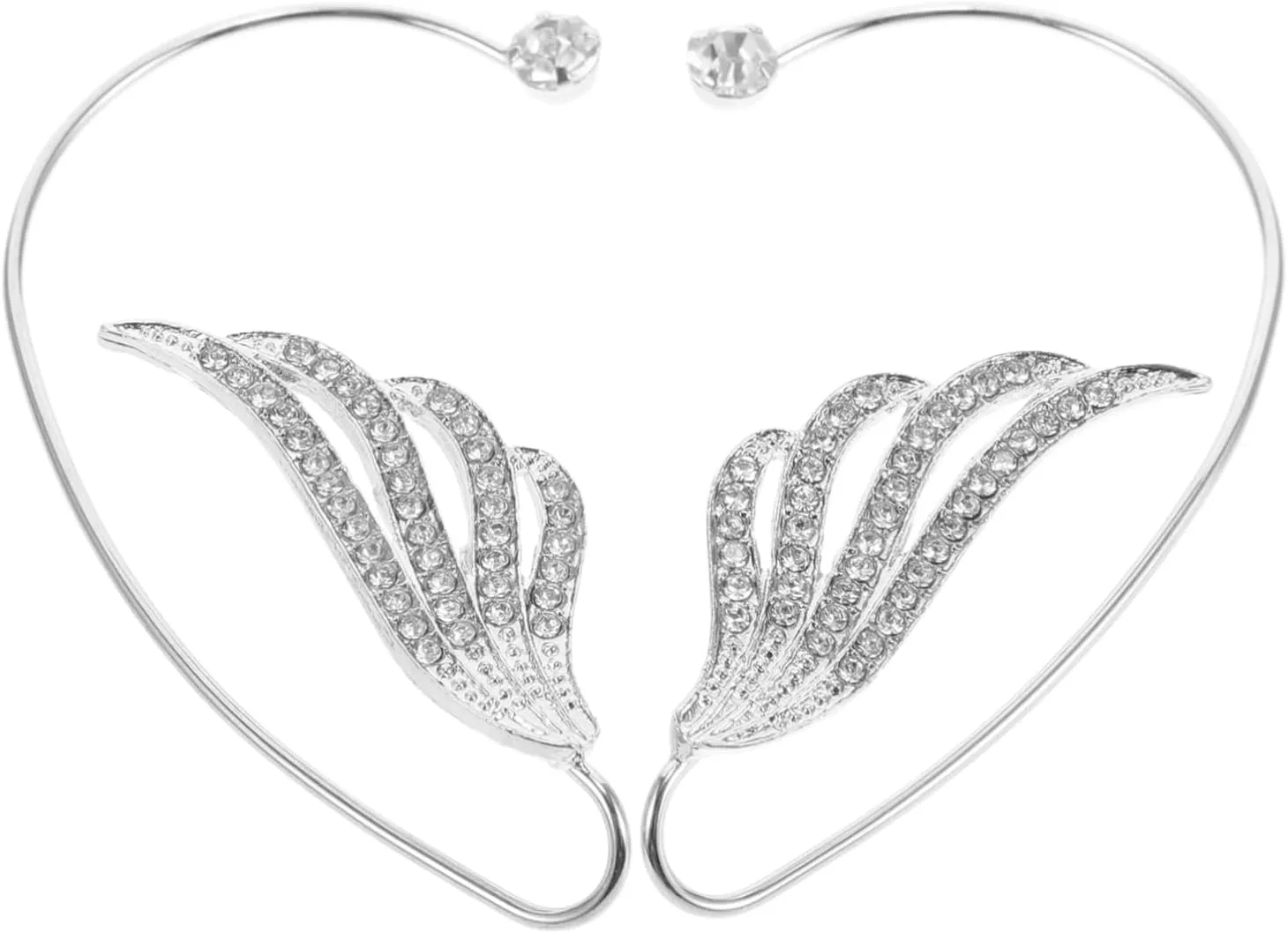 Chic and Sturdy Wings Ear Cuffs Sparkling Rhinestone Earrings Stylish Ear Wrap for Women Suitable for Events