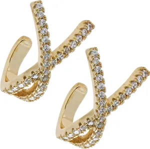 Chic Zircon Cross Ear Clip for Women, No Piercing Required, Lightweight Ear Cuff for Comfortable All-Day Wear