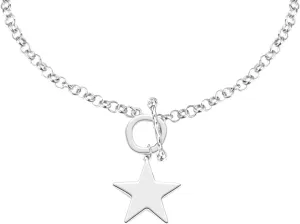 Chunky Statement Star T Bar Chain Necklace Toggle Chain Choker Star Pendant Necklace Gift for Woman Man