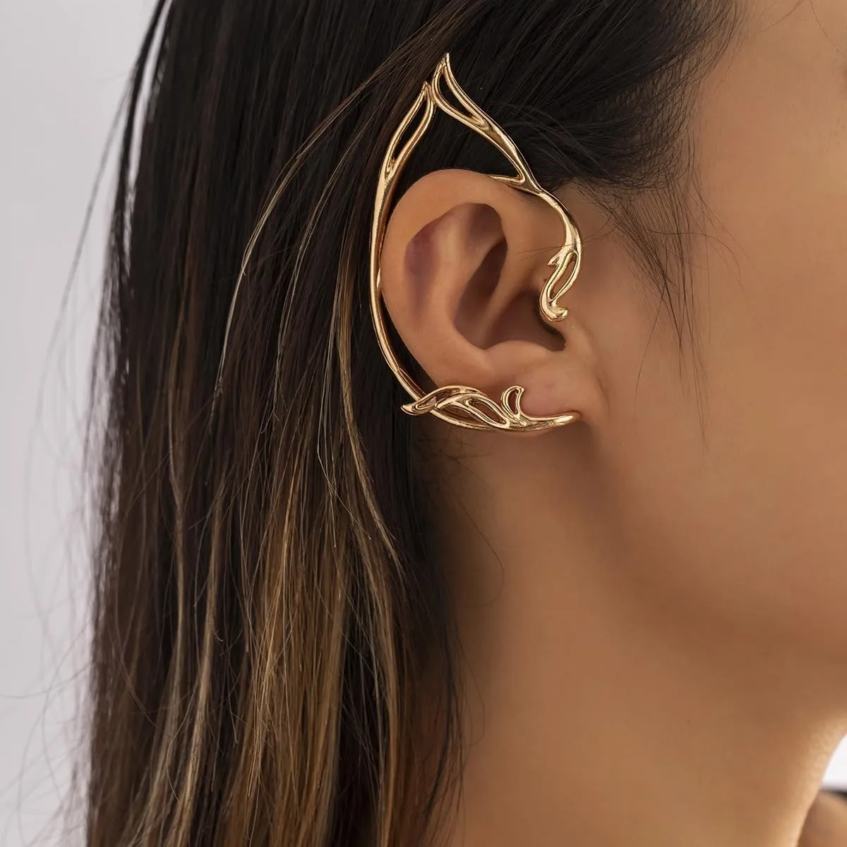 Clip-On Ear Cuffs for Women - Boho Ear Wraps Non-Piercing Earring Jewelry for Cartilage Climber Cosplay Prom