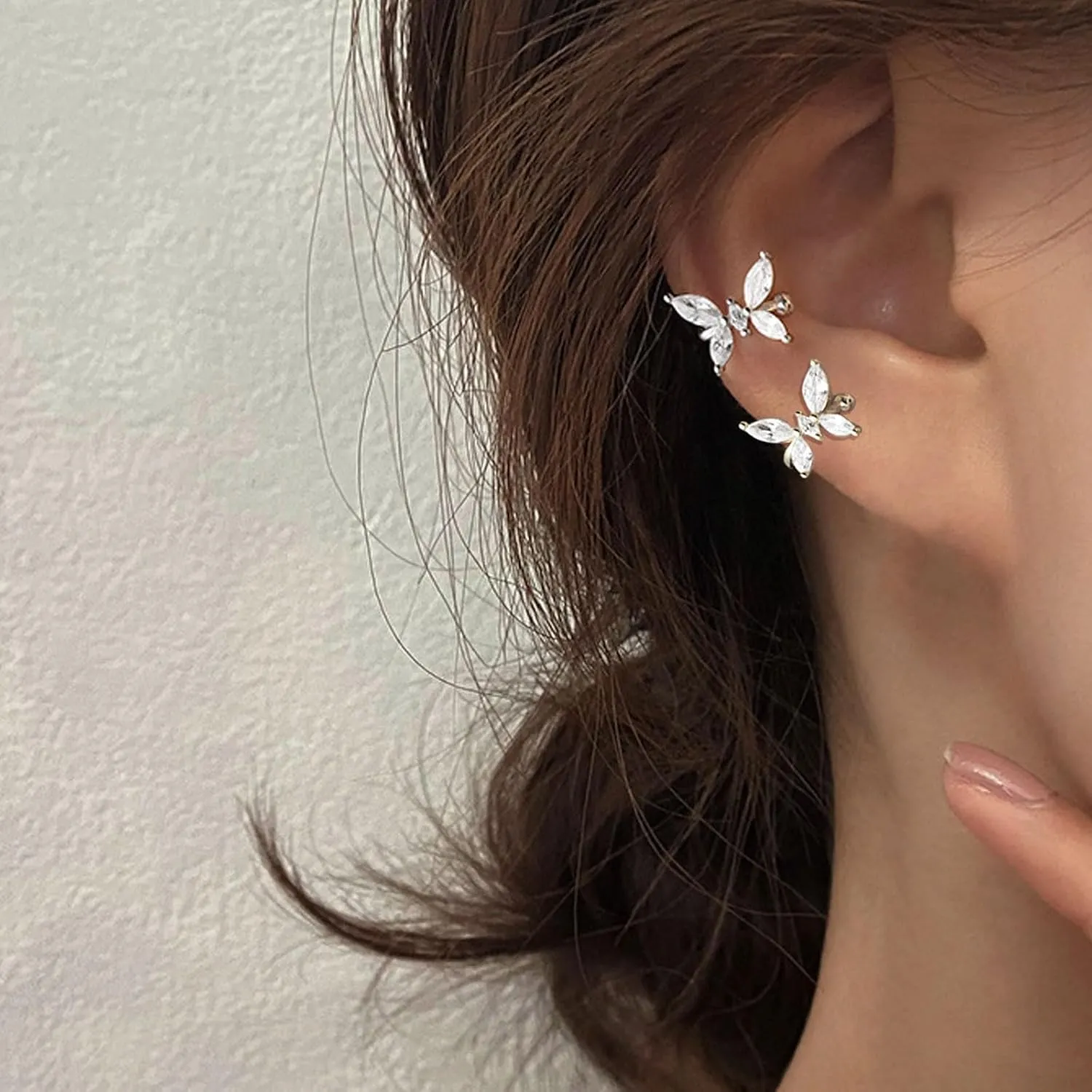 Ear Cuff Earrings for Women Non Piercing Faux Earring Cuffs Rose Gold Silver Earring Cuffs Lightweight Fake Cartilage Earrings Dainty Jewelry Gift