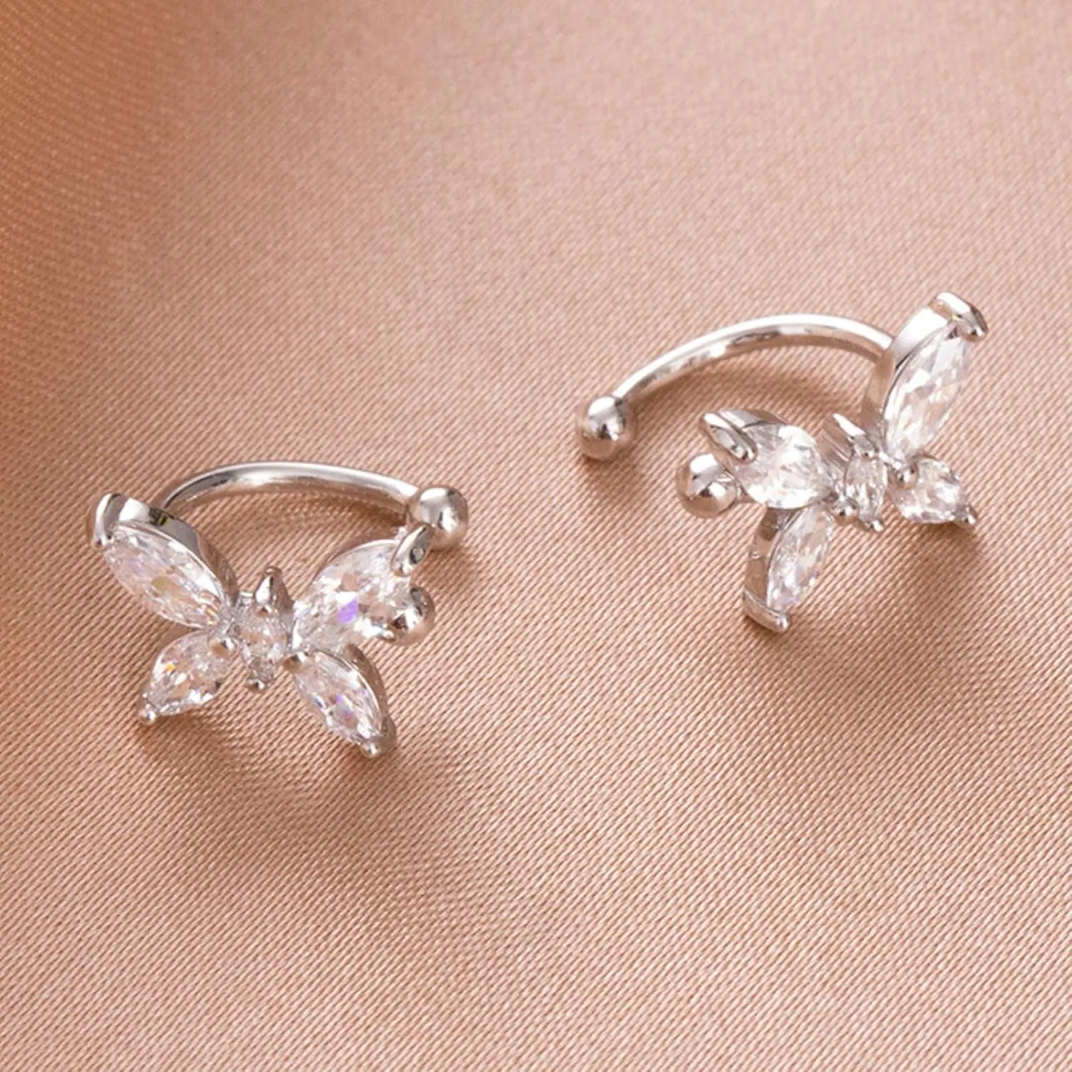 Ear Cuff Earrings for Women Non Piercing Faux Earring Cuffs Rose Gold Silver Earring Cuffs Lightweight Fake Cartilage Earrings Dainty Jewelry Gift