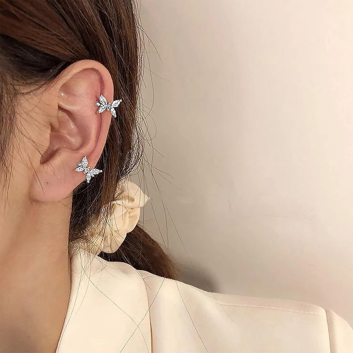 Ear Cuff Earrings for Women Non Piercing Faux Earring Cuffs Rose Gold Silver Earring Cuffs Lightweight Fake Cartilage Earrings Dainty Jewelry Gift