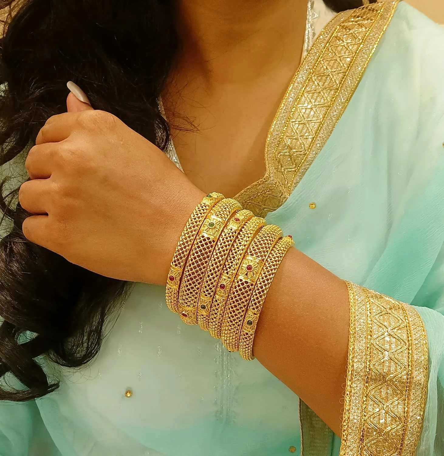 Efulgenz Indian Oxidized Jewelry for Navratri Indian Bangle Set Oxidized Bangles Traditional Bracelet Jewelry for Women