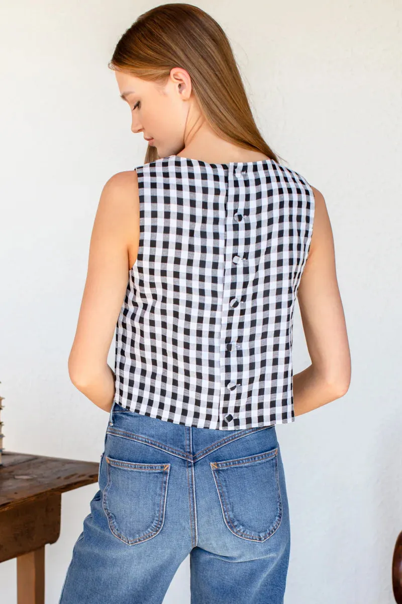 Emerson Fry Gingham Studio Top