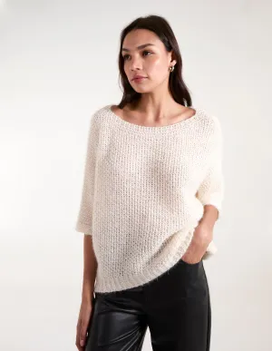 Fluffy Textured Knit Jumper