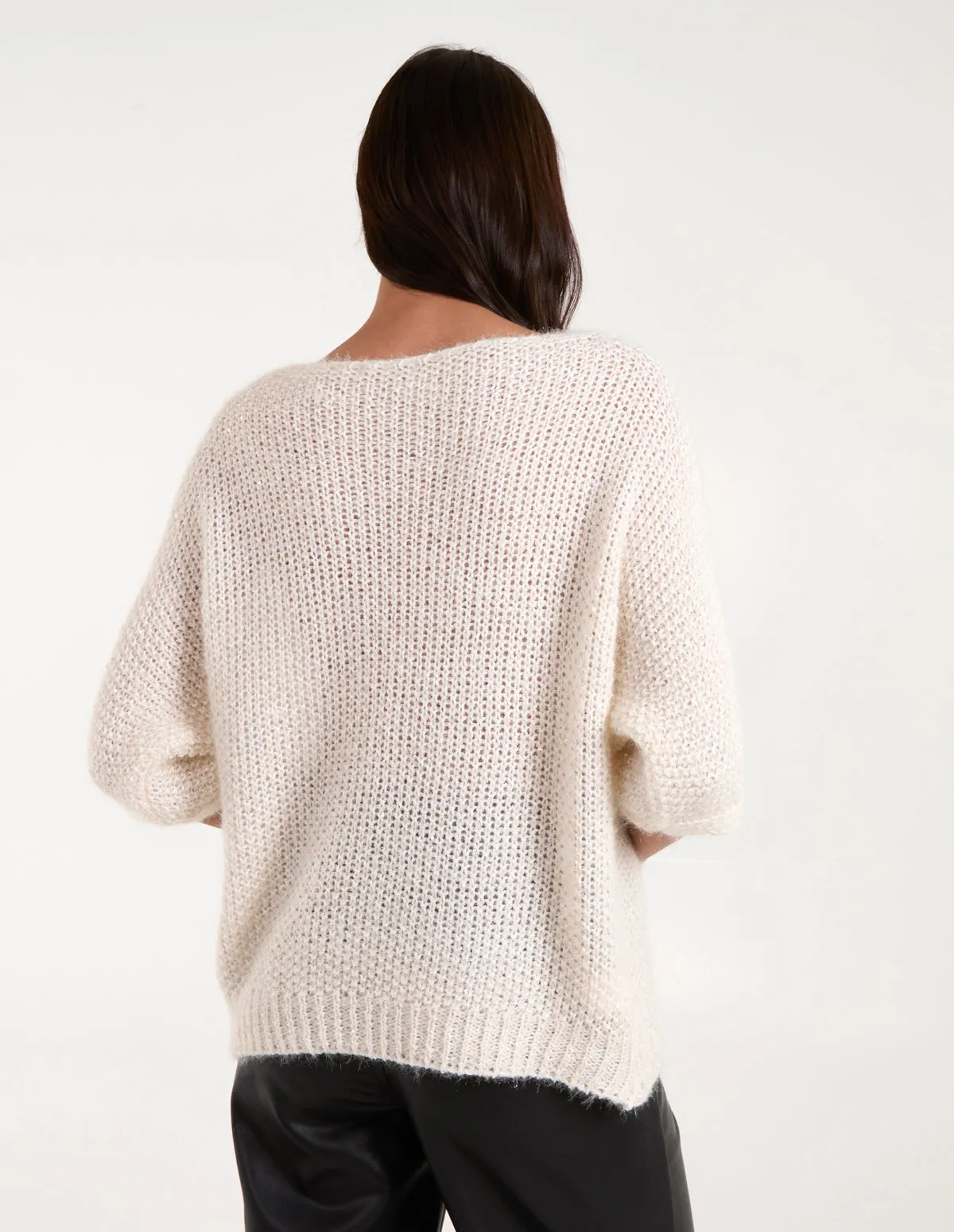 Fluffy Textured Knit Jumper