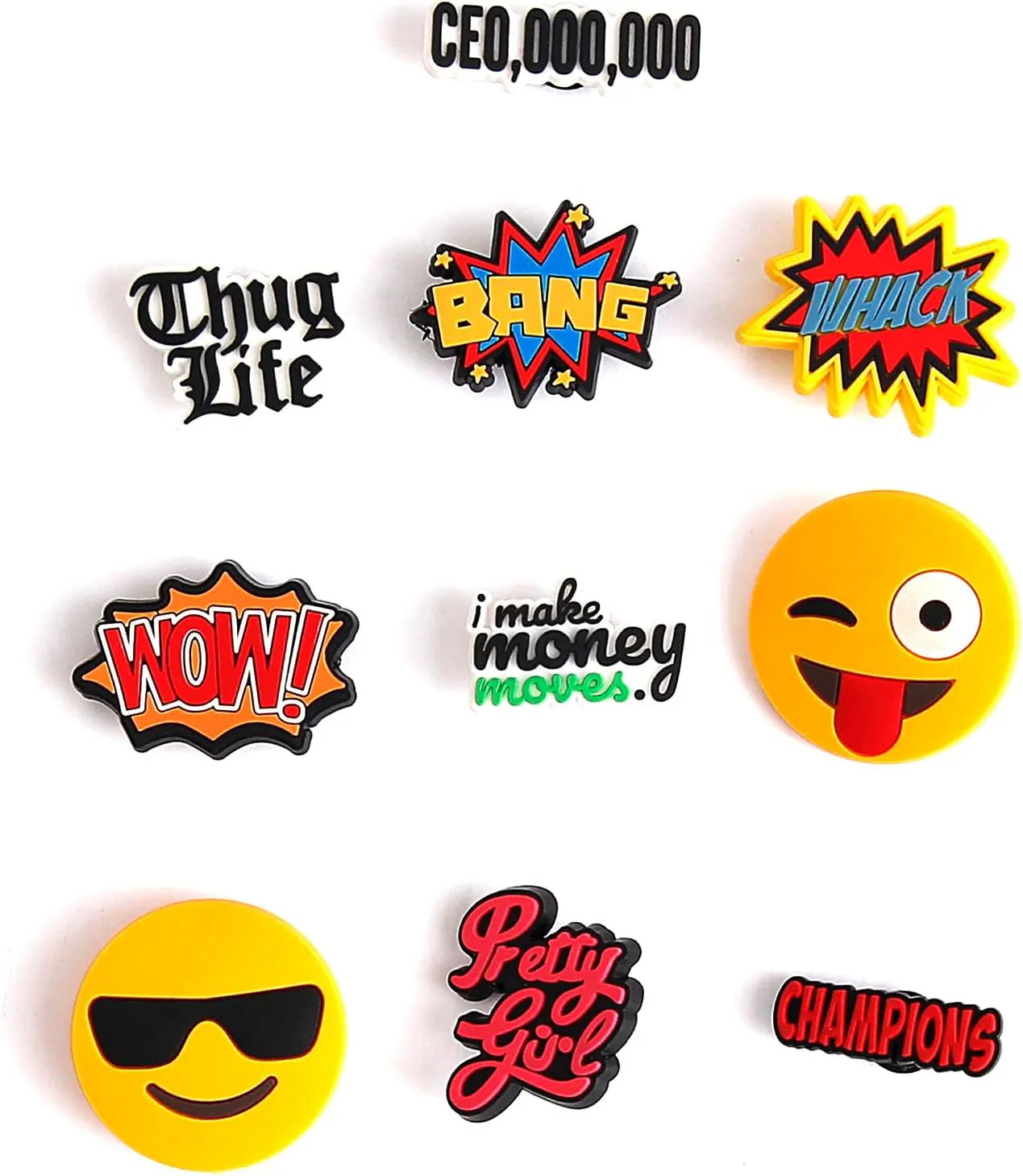 Giggles & Grownups GIGBITZ 30 pcs Cute Shoe Decoration Charms - Random Designs for Shirts, Bracelets, Purses. Ideal for Parties, Birthdays! Girls, Boys, Kids