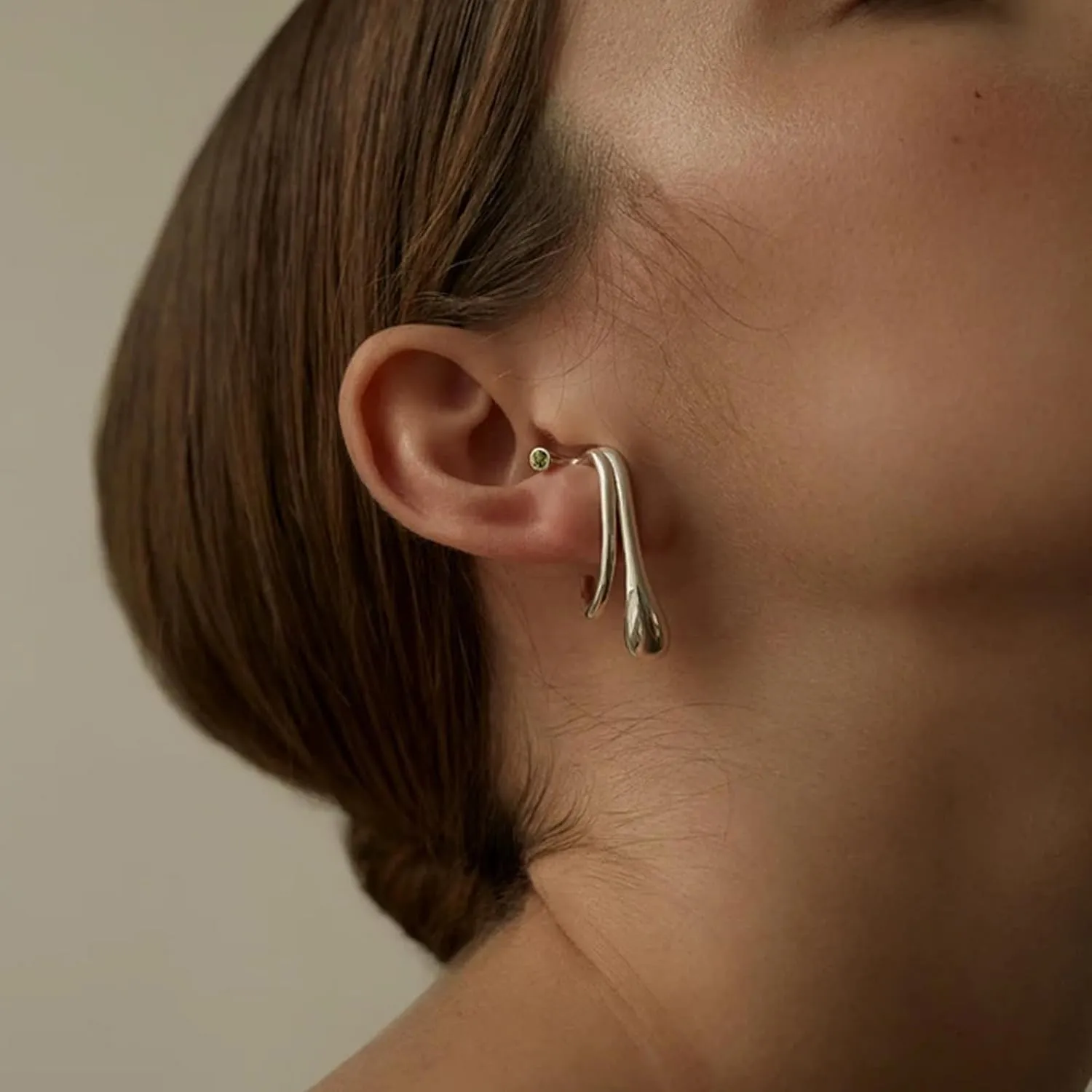 Gold Knot Ear Cuff Earrings for Women Clip On Cartilage Earrings Silver Ear Cuffs Non Pierced Cartilage Wrap Ear Cuff