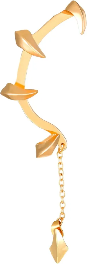 Gothic-Style Demon Claw/Fang Ear Cuff for Women - Punk Dark Alloy Ear Cartilage Clip, Ins-Inspired No-Piercing Ear Clip with a High-End Aesthetic