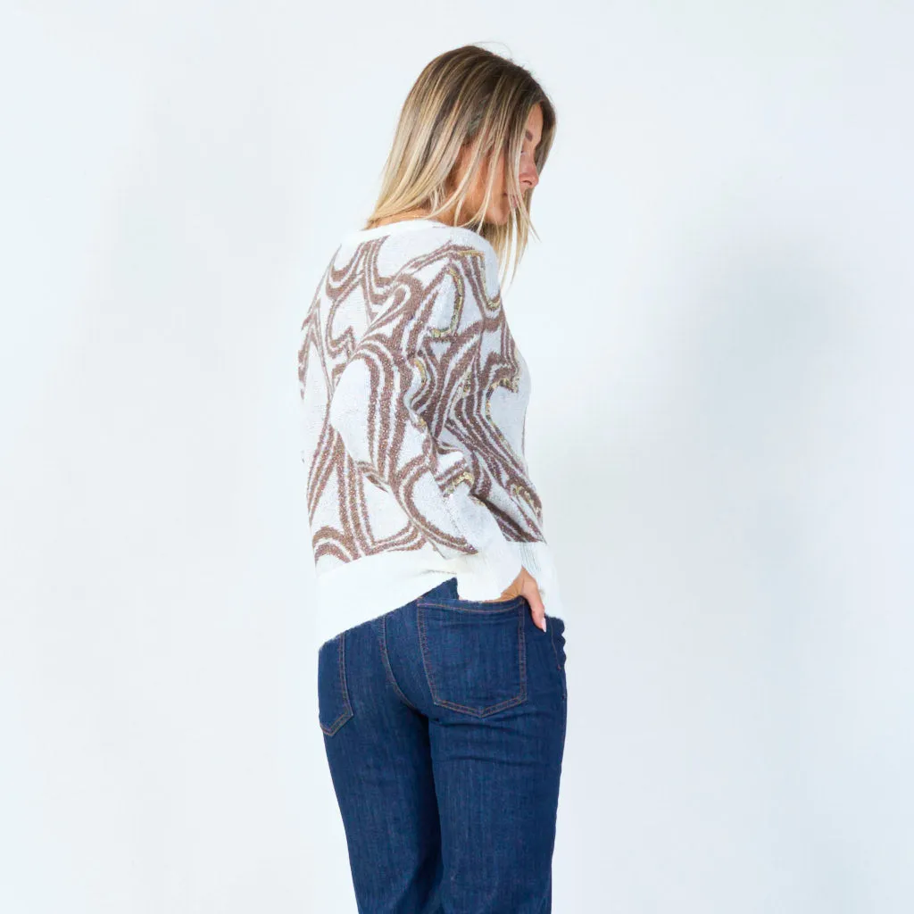 Heart sequin sweater wholesale