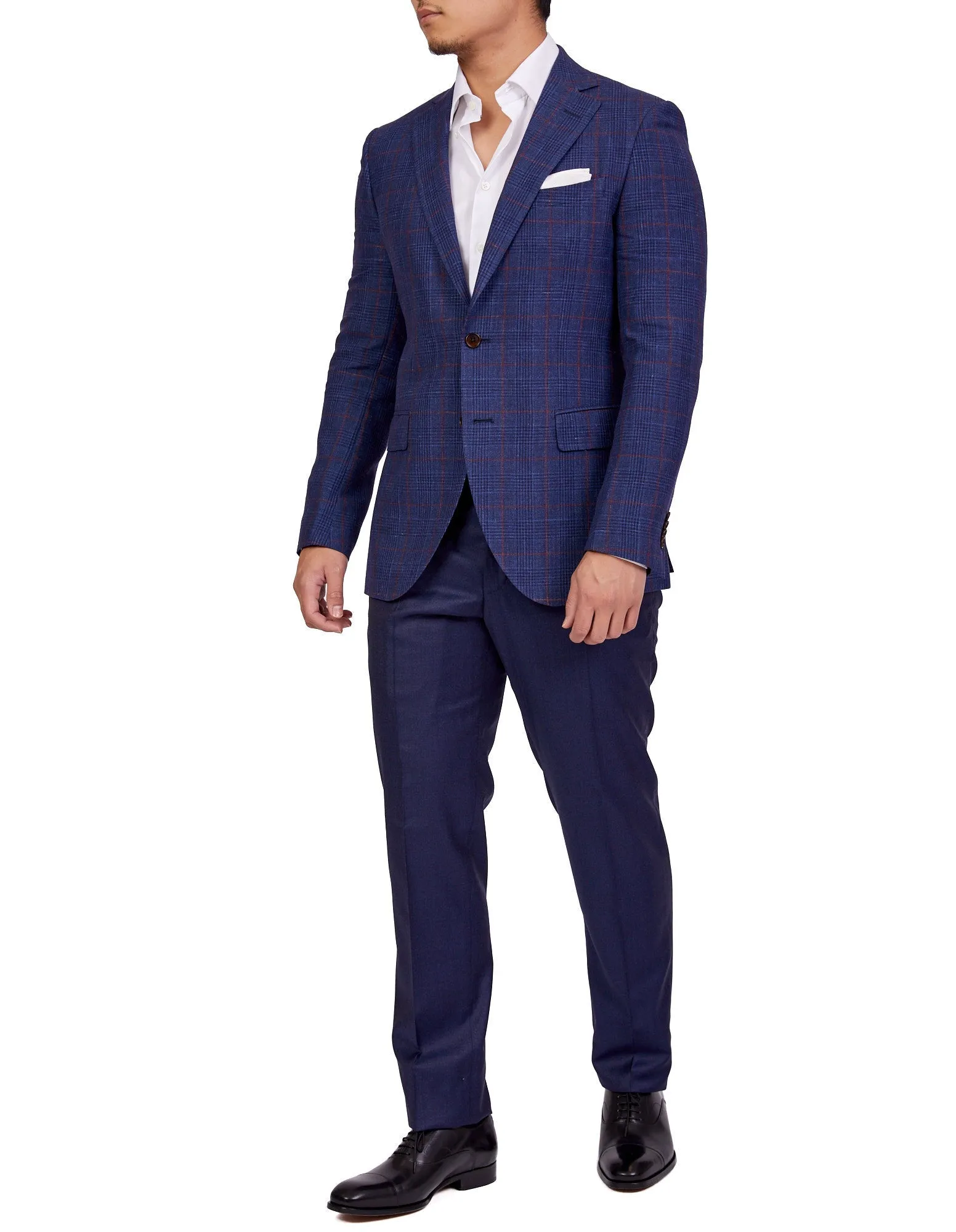 Henry Sartorial Carlton Blazer Navy/Red LG