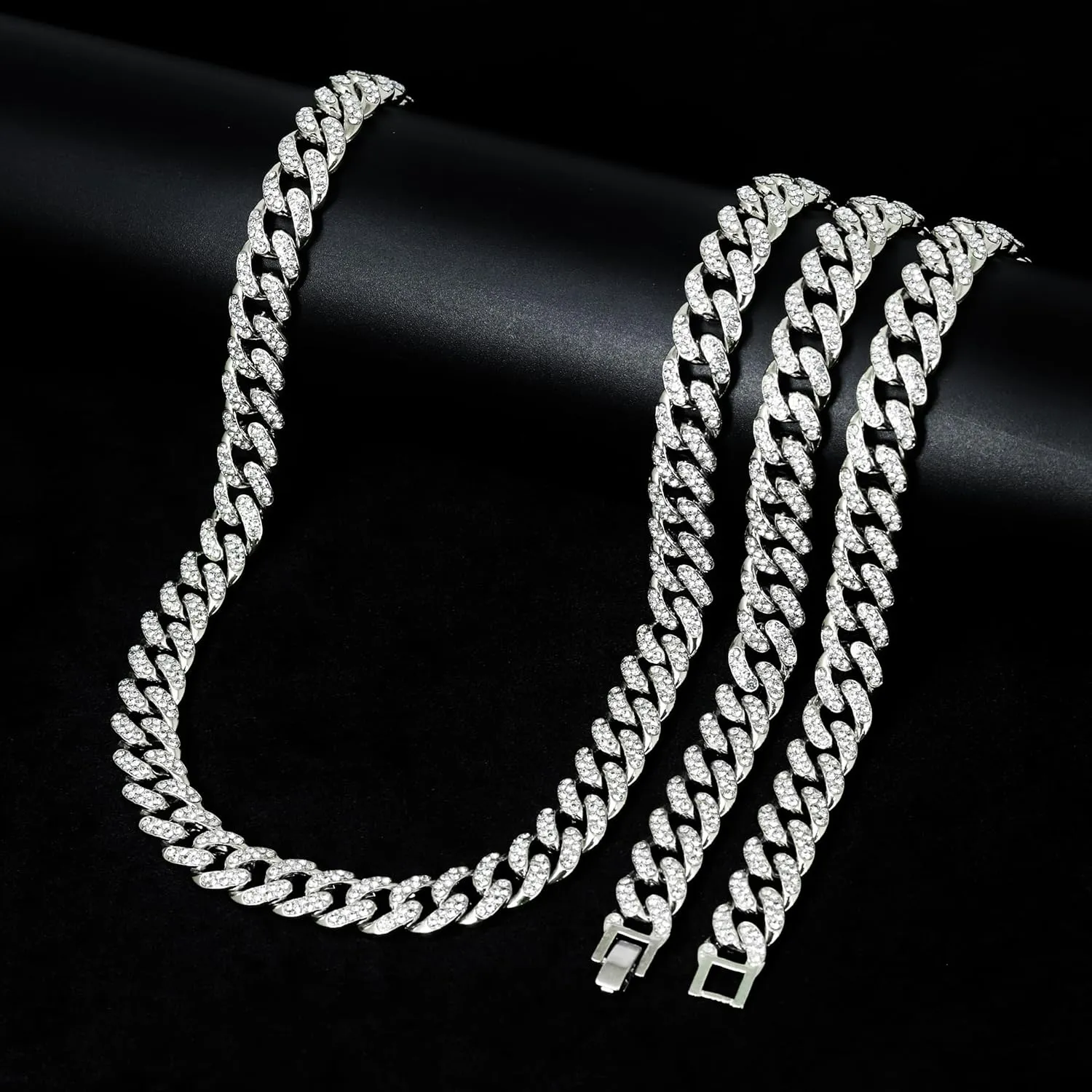 ICE STAR Men's Large CZ Pendant & 12mm Iced Out Cuban Necklace
