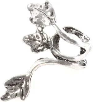 Ivy Leaves Ear Cuff Metal Wrap Silver Tone Nature Leaf CE30 Fashion Jewelry
