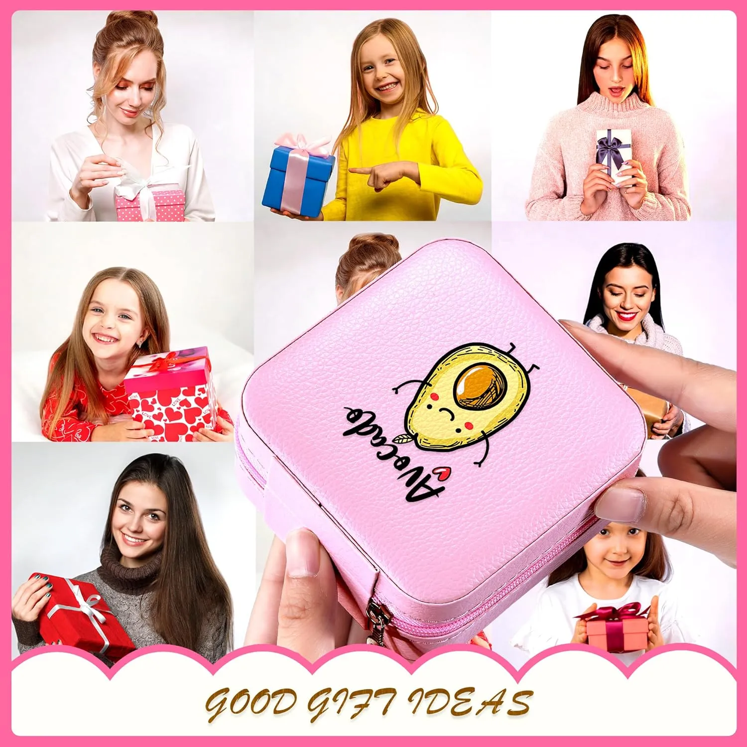 Jewelry Box, Avocado Gifts For Teens Teenage Girls Kids Age 6 7 8 9 10 11 12, Avocado Lovers Stuff Items Accessories Things Decor, Travel Ring Earrings Necklace Organizer Holder!