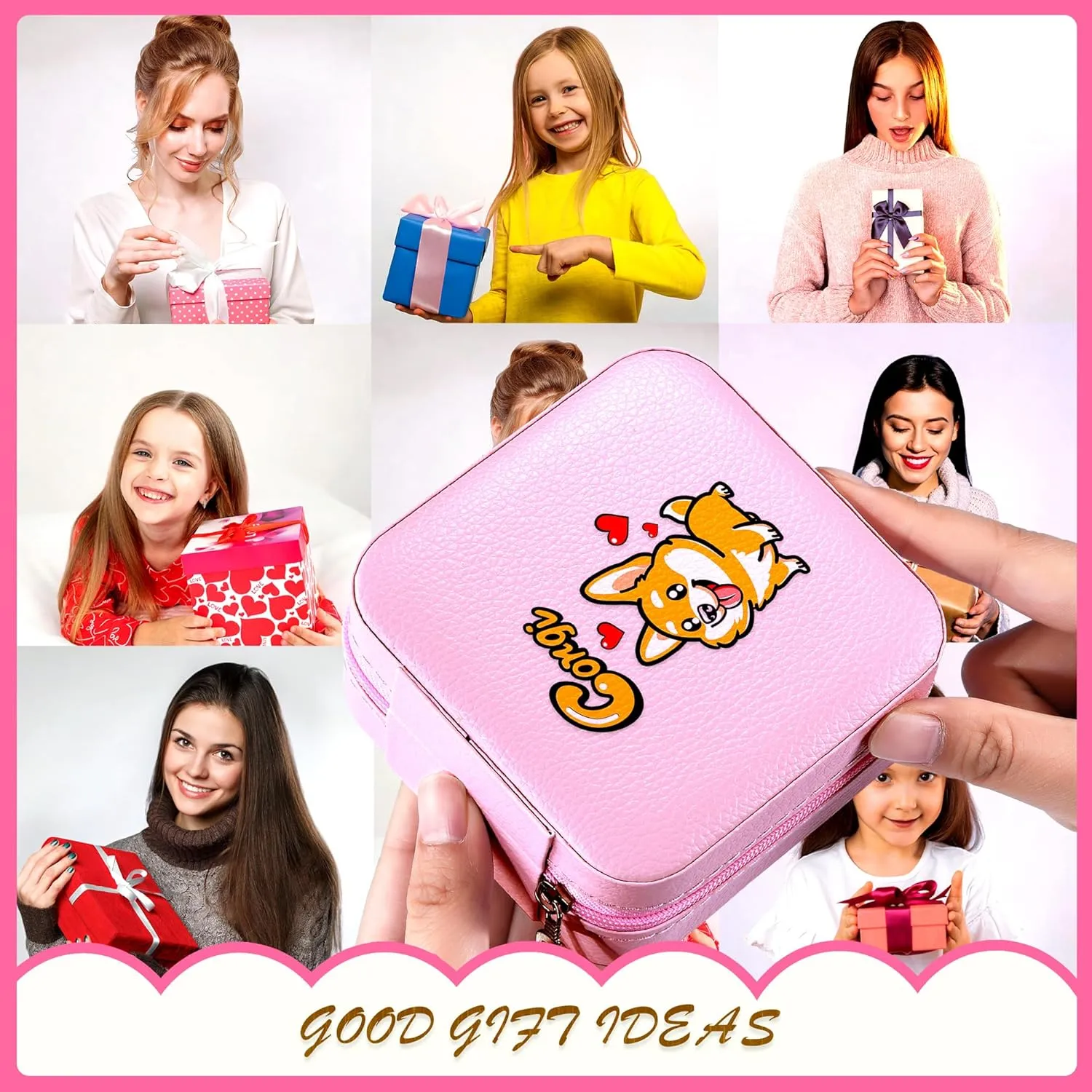 Jewelry Box, Corgi Gifts For Teens Teenage Girls Kids Age 6 7 8 9 10 11 12, Corgi Lovers Stuff Items Accessories Things Decor, Travel Ring Earrings Necklace Organizer Holder!