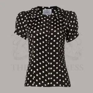 Jive Blouse in Black Polka