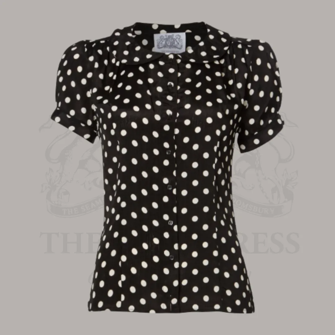 Jive Blouse in Black Polka