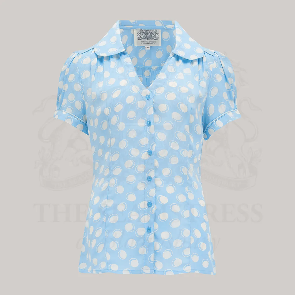 Judy Blouse in Sky Blue Moonshine
