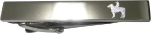 Kiola Designs Silver Toned Etched Sleek Cowboy Skinny Tie Clip