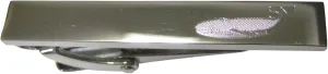 Kiola Designs Silver Toned Etched Sleek Left Facing Whale Skinny Tie Clip