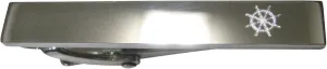Kiola Designs Silver Toned Etched Sleek Nautical Helm Skinny Tie Clip