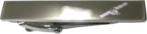 Kiola Designs Silver Toned Etched Sleek Satellite Skinny Tie Clip