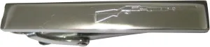 Kiola Designs Silver Toned Etched Sleek Shotgun Skinny Tie Clip
