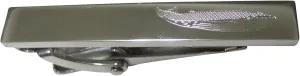 Kiola Designs Silver Toned Etched Sleek Whale Skinny Tie Clip