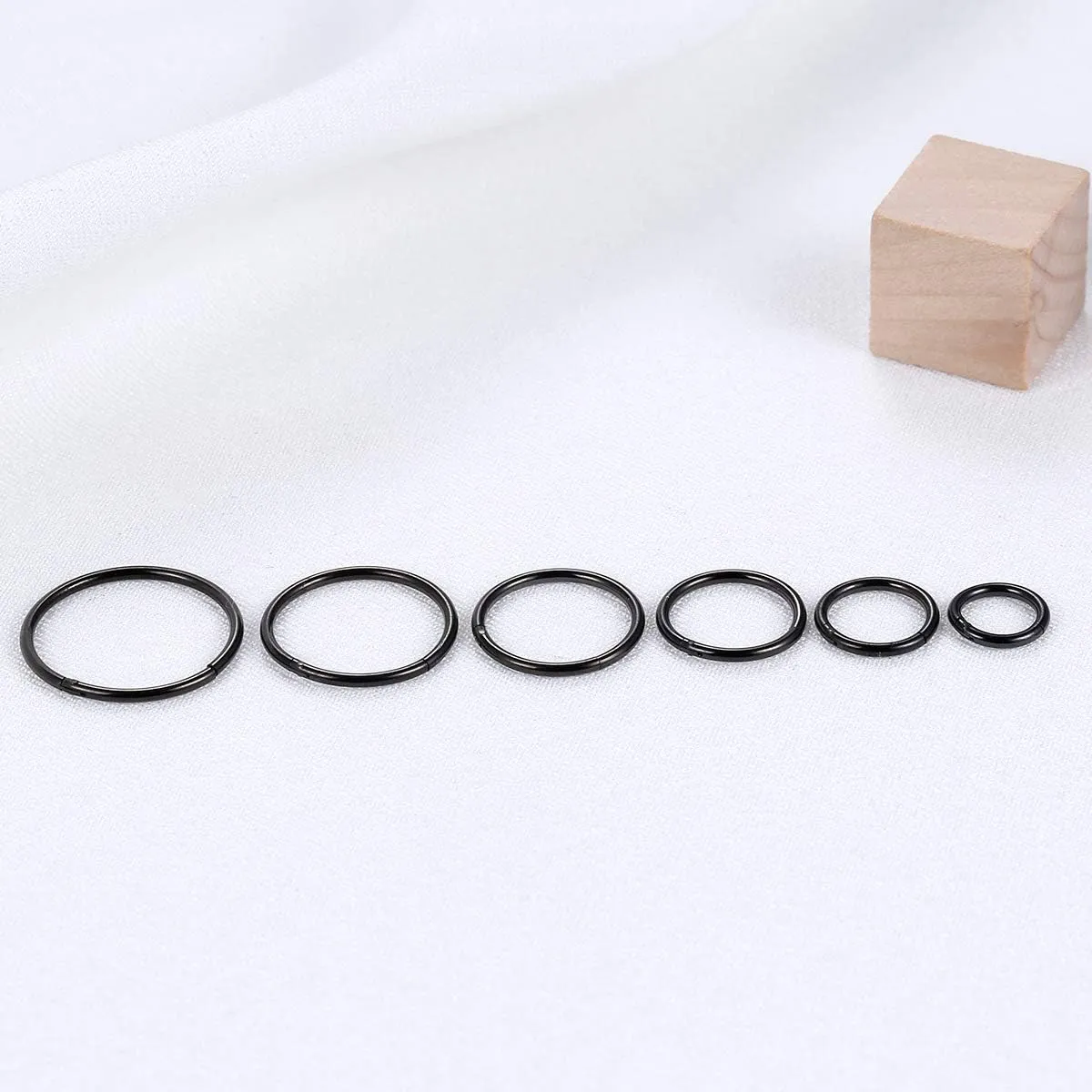 Lantine 6-12Pcs 18g 20g Nose Rings for Women Men 316L Surgical Steel 16g Septum Ring Cute Tiny Cartilage Helix Conch Daith Tragus Earrings 6-16mm Set