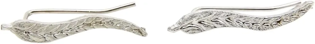 Leaf Ear Clip Jewelry Fashion Earrings Sterling Silver Cuff Wrap Earrings Chic